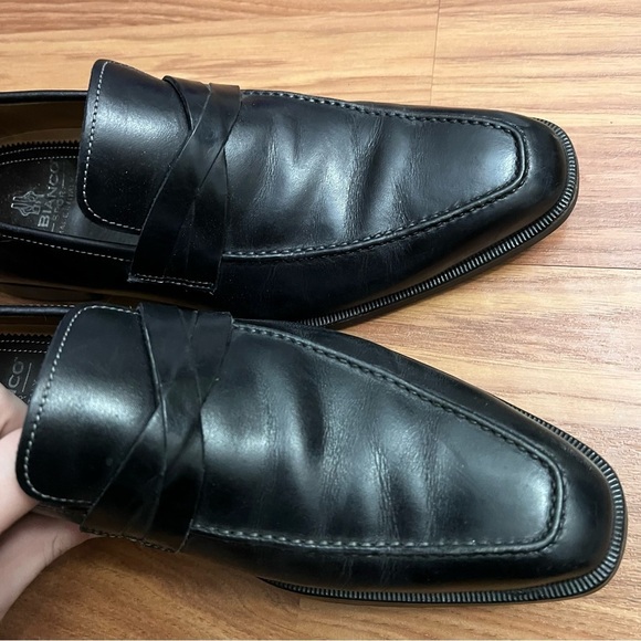 DI Bianco Mens Genuine leather Loafers Size 8 Black Dress Shoes Italian Derby main image 7